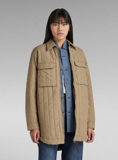 Quilted Zipped Overshirt